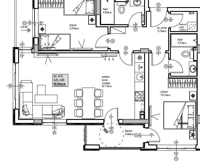 Тристаен апартамент в Пловдив, Христо Смирненски - 112 кв.м за 898 €/кв.м - Снимка #1
