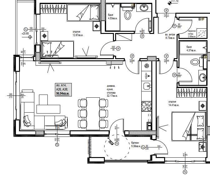 Тристаен апартамент в Пловдив, Христо Смирненски - 112 кв.м за 898 €/кв.м - Снимка #1