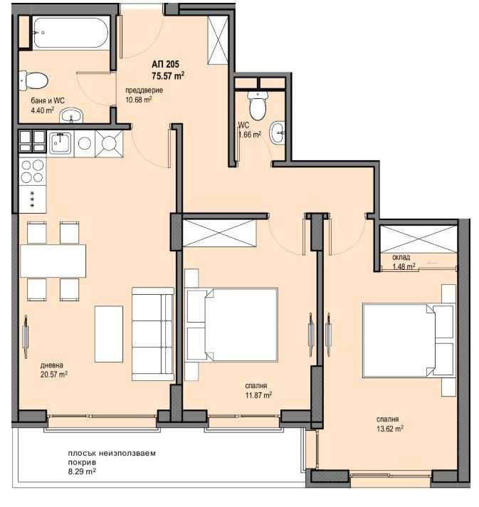 Тристаен апартамент в София, Левски Г - 88 кв.м за 1917 €/кв.м - Снимка #1