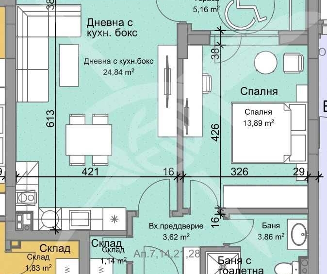 Двустаен апартамент в Пловдив, Остромила - 72 кв.м за 635 €/кв.м - Снимка #1