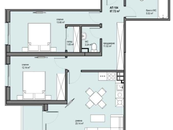 Тристаен апартамент в София, Левски Г - 101 кв.м за 1772 €/кв.м - Снимка #1