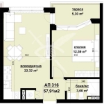 Двустаен апартамент в Созопол - 57 кв.м за 1321 €/кв.м - Снимка #1