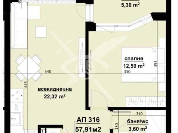Двустаен апартамент в Созопол - 57 кв.м за 1321 €/кв.м - Снимка #1