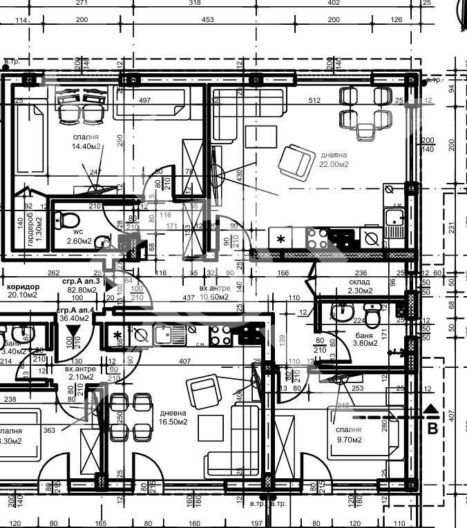 Тристаен апартамент в Пловдив, Христо Смирненски - 94 кв.м за 1127 €/кв.м - Снимка #1