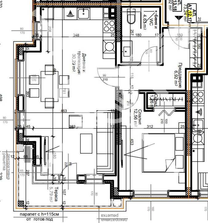 Двустаен апартамент в Пловдив, Остромила - 88 кв.м за 1309 €/кв.м - Снимка #1