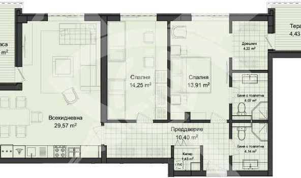 Тристаен апартамент в Пловдив, Кършияка - 130 кв.м за 851 €/кв.м - Снимка #1
