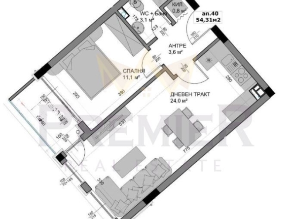 Двустаен апартамент в Варна, Владислав Варненчик - 62 кв.м за 1581 €/кв.м - Снимка #1