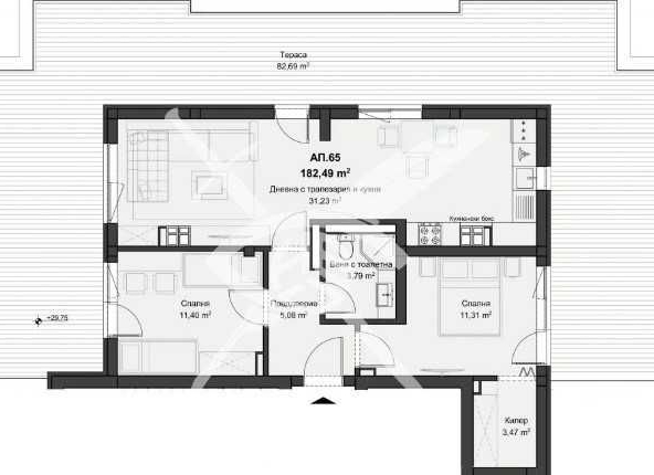 Тристаен апартамент в Пловдив, Кючук Париж - 212 кв.м за 888 €/кв.м - Снимка #1