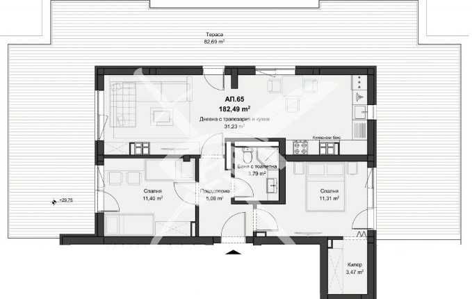 Тристаен апартамент в Пловдив, Кючук Париж - 212 кв.м за 888 €/кв.м - Снимка #1