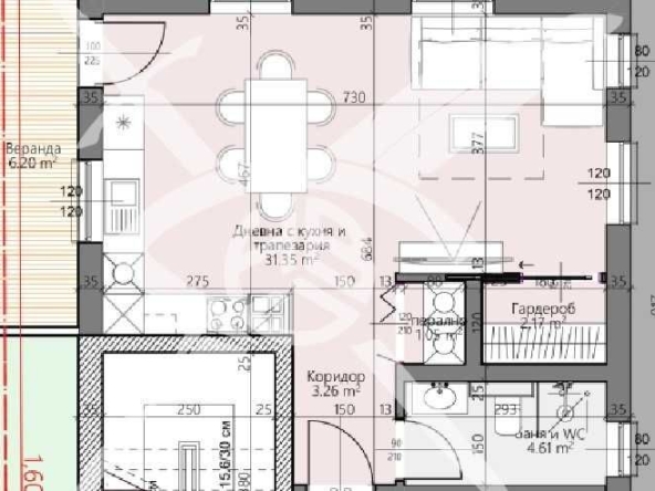 Едностаен апартамент в Пловдив, Христо Смирненски - 52 кв.м за 1583 €/кв.м - Снимка #1