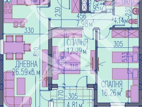 Двустаен апартамент в Пловдив, Изгрев - 205 кв.м за 626 €/кв.м - Снимка #1