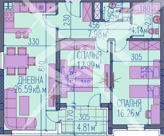 Двустаен апартамент в Пловдив, Изгрев - 205 кв.м за 626 €/кв.м - Снимка #1