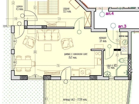 Двустаен апартамент в Варна, Бриз - 96 кв.м за 1438 €/кв.м - Снимка #1