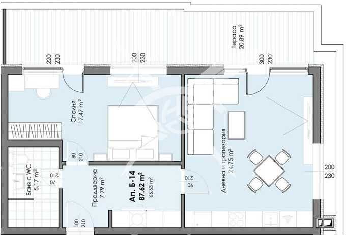 Двустаен апартамент в Пловдив, Христо Смирненски - 107 кв.м за 512 €/кв.м - Снимка #1