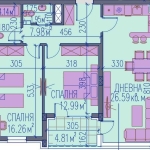 Тристаен апартамент в Пловдив, Каменица 2 - 107 кв.м за 1246 €/кв.м - Снимка #1