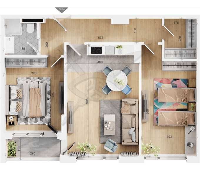 Тристаен апартамент в Пловдив, Тракия - 100 кв.м за 1550 €/кв.м - Снимка #1