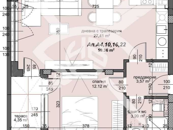 Двустаен апартамент в Пловдив, Тракия - 73 кв.м за 1409 €/кв.м - Снимка #1