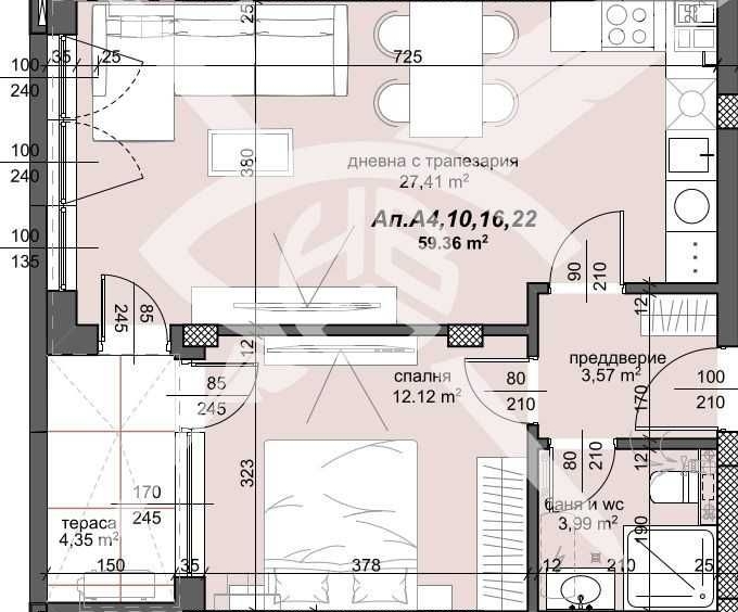 Двустаен апартамент в Пловдив, Тракия - 73 кв.м за 1409 €/кв.м - Снимка #1