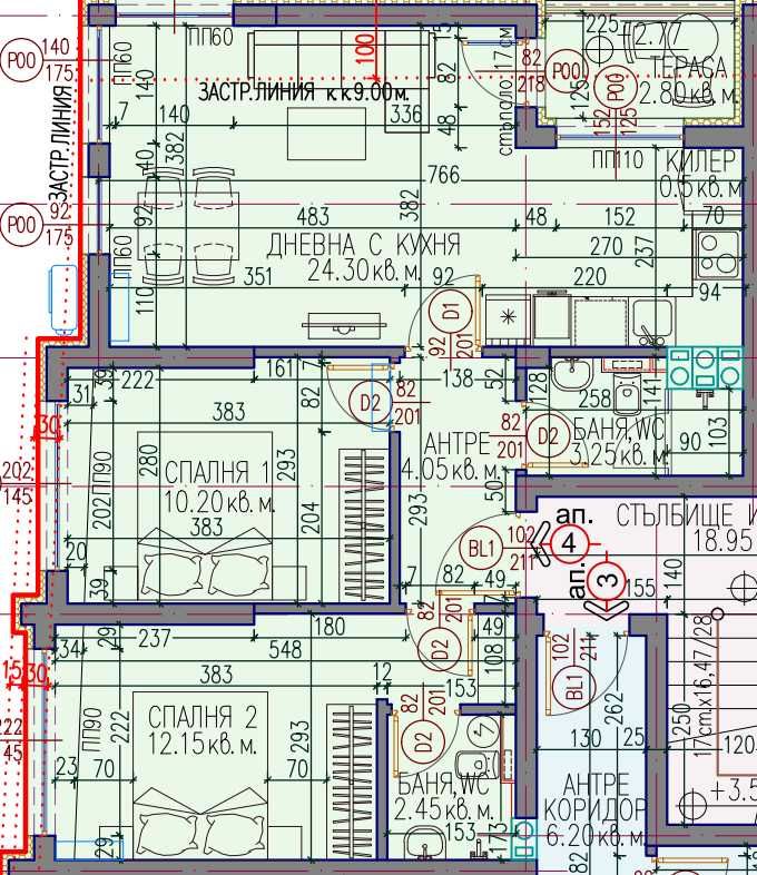 Тристаен апартамент в Пловдив, Кючук Париж - 87 кв.м за 1352 €/кв.м - Снимка #1