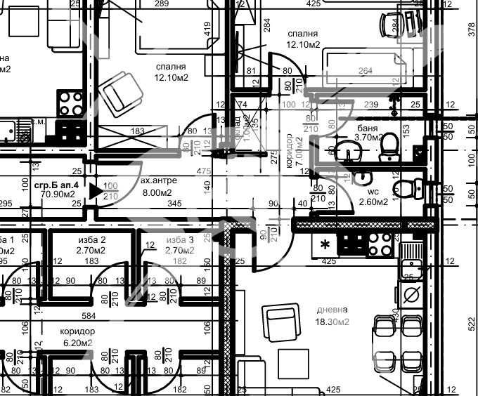 Тристаен апартамент в Пловдив, Христо Смирненски - 84 кв.м за 680 €/кв.м - Снимка #1