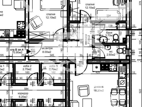 Тристаен апартамент в Пловдив, Христо Смирненски - 84 кв.м за 1333 €/кв.м - Снимка #1