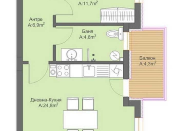 Тристаен апартамент в Велинград - 92 кв.м за 485 €/кв.м - Снимка #1