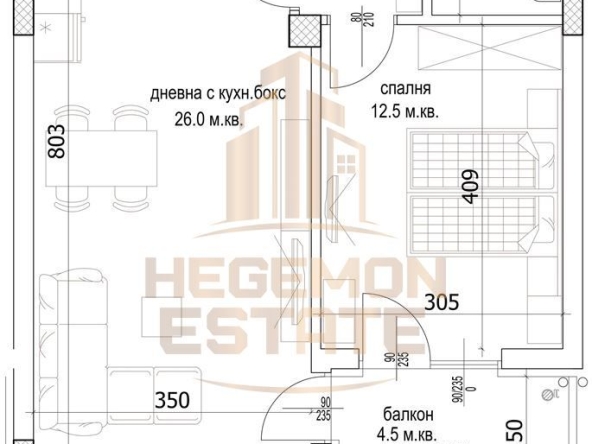Двустаен апартамент в Варна, Кайсиева градина - 85 кв.м за 1265 €/кв.м - Снимка #1