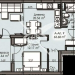 Двустаен апартамент в Бургас, Изгрев - 63 кв.м за 1213 €/кв.м - Снимка #1
