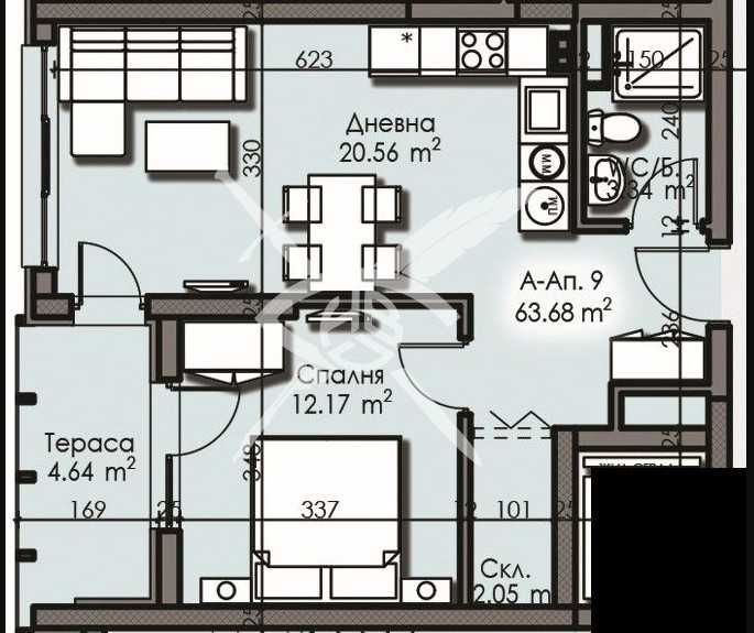 Двустаен апартамент в Бургас, Изгрев - 63 кв.м за 1213 €/кв.м - Снимка #1