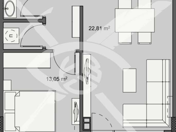 Двустаен апартамент в Бургас, Меден рудник - зона А - 69 кв.м за 972 €/кв.м - Снимка #1