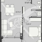 Двустаен апартамент в Бургас, Меден рудник - зона А - 69 кв.м за 924 €/кв.м - Снимка #1