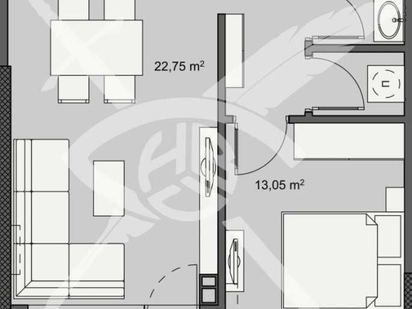 Двустаен апартамент в Бургас, Меден рудник - зона А - 69 кв.м за 924 €/кв.м - Снимка #1