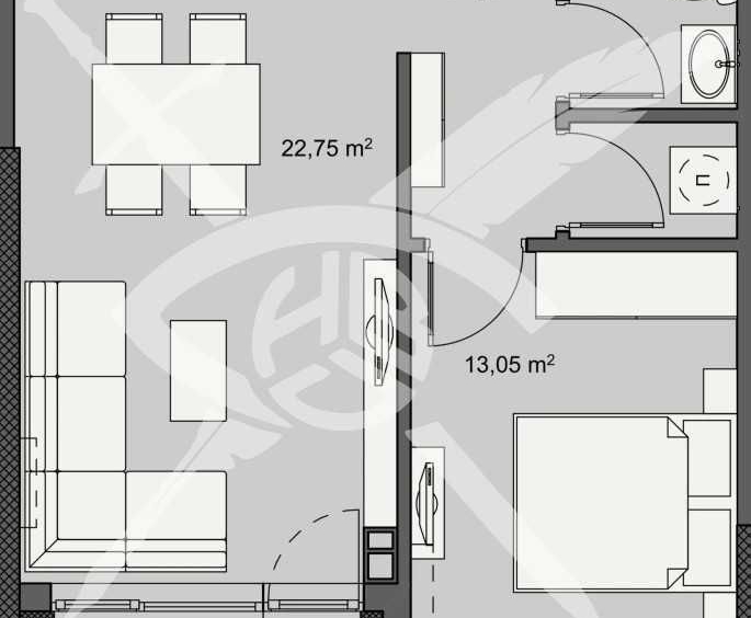 Двустаен апартамент в Бургас, Меден рудник - зона А - 69 кв.м за 924 €/кв.м - Снимка #1
