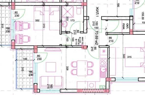 Тристаен апартамент в Варна, Виница - 87 кв.м за 1265 €/кв.м - Снимка #1
