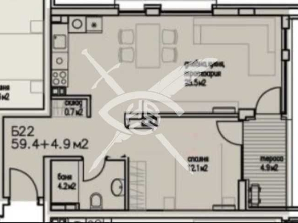 Двустаен апартамент в Бургас, Сарафово - 64 кв.м за 1139 €/кв.м - Снимка #1