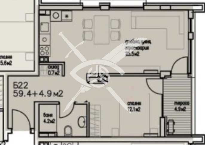 Двустаен апартамент в Бургас, Сарафово - 64 кв.м за 1139 €/кв.м - Снимка #1