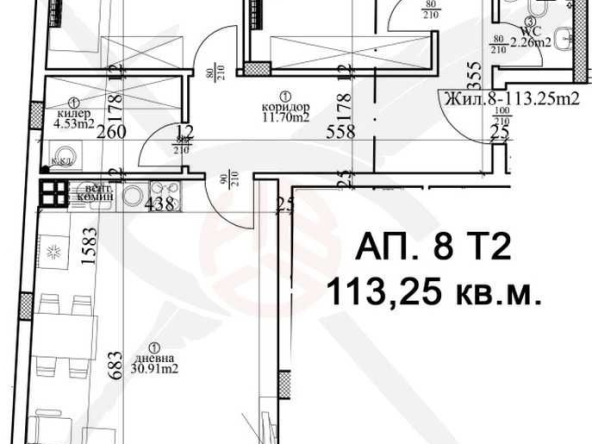 Тристаен апартамент в Варна, Гръцка махала - 132 кв.м за 1440 €/кв.м - Снимка #1