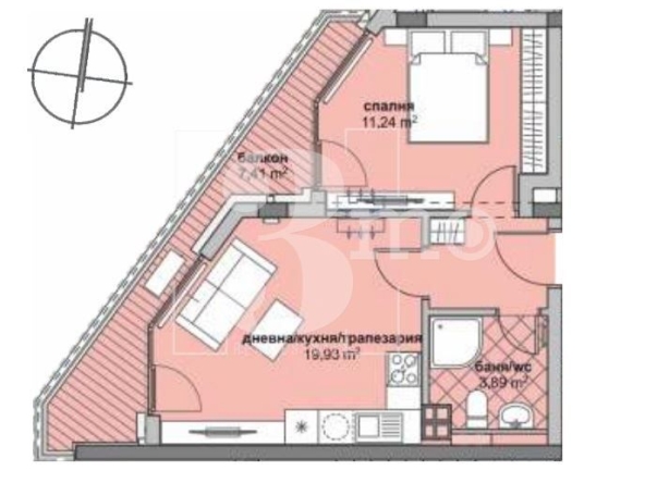 Двустаен апартамент в София, Люлин 6 - 60 кв.м за 1385 €/кв.м - Снимка #1