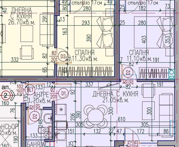 Двустаен апартамент в Пловдив, Кючук Париж - 61 кв.м за 1353 €/кв.м - Снимка #1