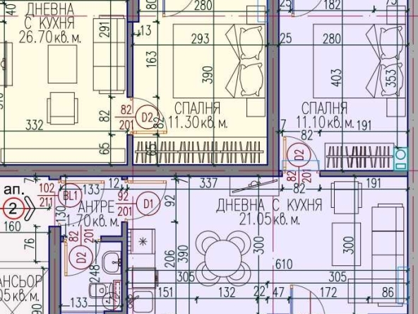 Двустаен апартамент в Пловдив, Кючук Париж - 61 кв.м за 1345 €/кв.м - Снимка #1