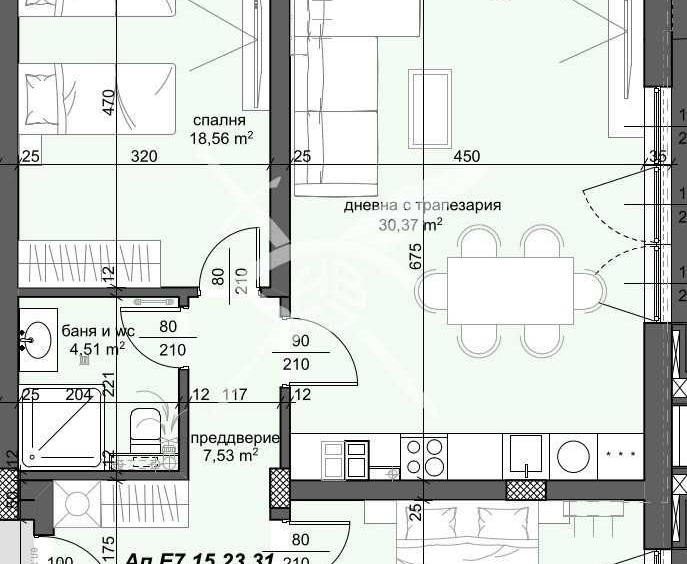 Тристаен апартамент в Пловдив, Тракия - 126 кв.м за 634 €/кв.м - Снимка #1