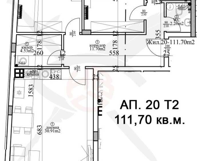 Тристаен апартамент в Варна, Гръцка махала - 142 кв.м за 1500 €/кв.м - Снимка #1
