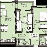 Тристаен апартамент в Бургас, Изгрев - 90 кв.м за 1163 €/кв.м - Снимка #1
