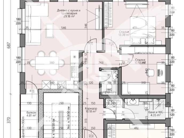 Тристаен апартамент в Пловдив, Христо Смирненски - 92 кв.м за 2310 €/кв.м - Снимка #1