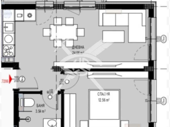 Двустаен апартамент в к.к. Слънчев бряг - 67 кв.м за 1191 €/кв.м - Снимка #1