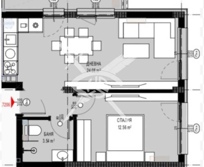 Двустаен апартамент в к.к. Слънчев бряг - 67 кв.м за 1191 €/кв.м - Снимка #1