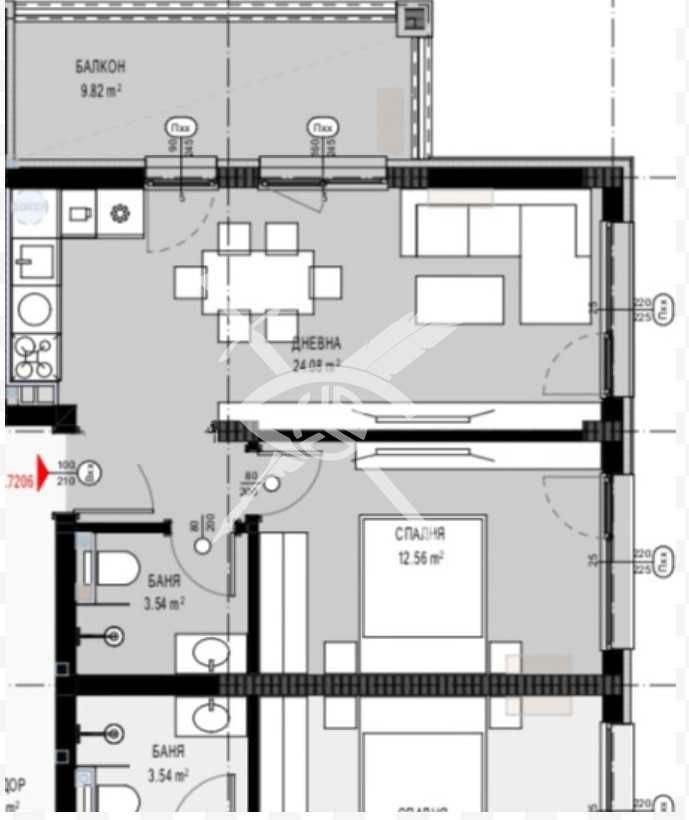Двустаен апартамент в к.к. Слънчев бряг - 67 кв.м за 1191 €/кв.м - Снимка #1