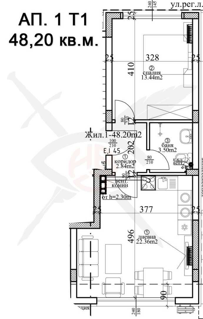 Двустаен апартамент в Варна, Гръцка махала - 82 кв.м за 1492 €/кв.м - Снимка #1