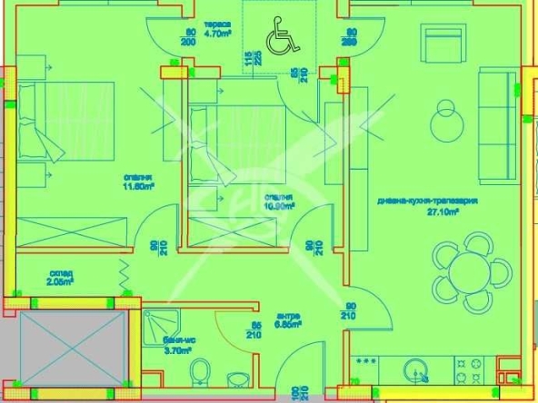 Тристаен апартамент в Бургас, Изгрев - 96 кв.м за 1525 €/кв.м - Снимка #1