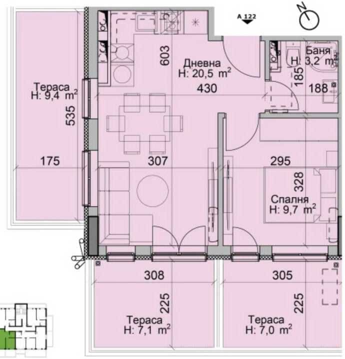 Двустаен апартамент в София, Модерно предградие - 87 кв.м за 1311 €/кв.м - Снимка #1